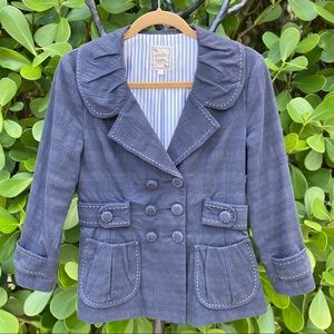 Denim blue Nanette Lepore skirt & jacket.